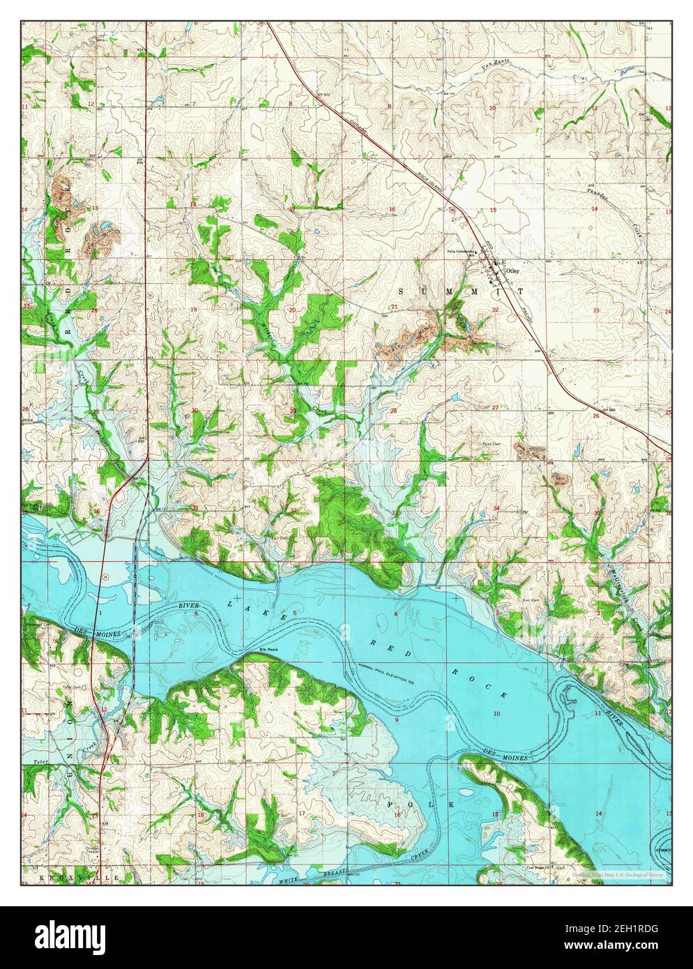 Otley, Iowa, map 1965, 124000, United States of America by Timeless