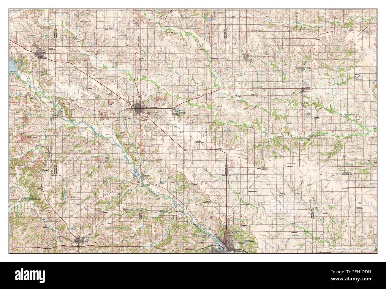 Oskaloosa iowa map hires stock photography and images Alamy