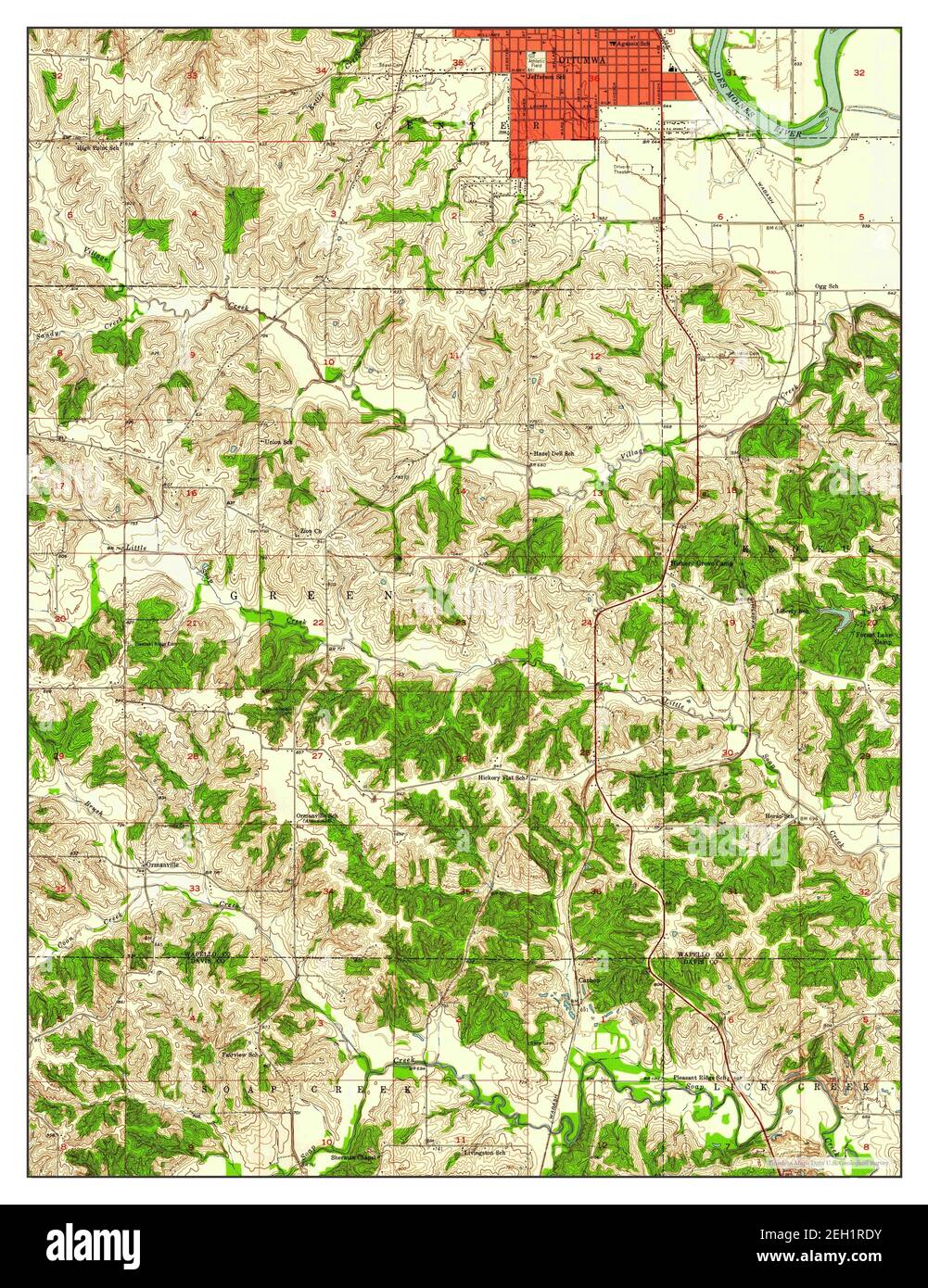 Map of ottumwa iowa Cut Out Stock Images & Pictures Alamy