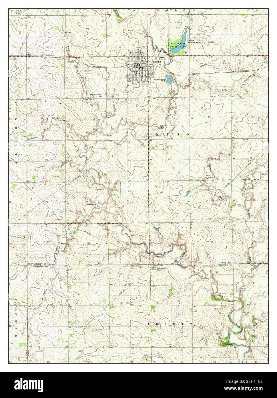 Paullina iowa map hires stock photography and images Alamy