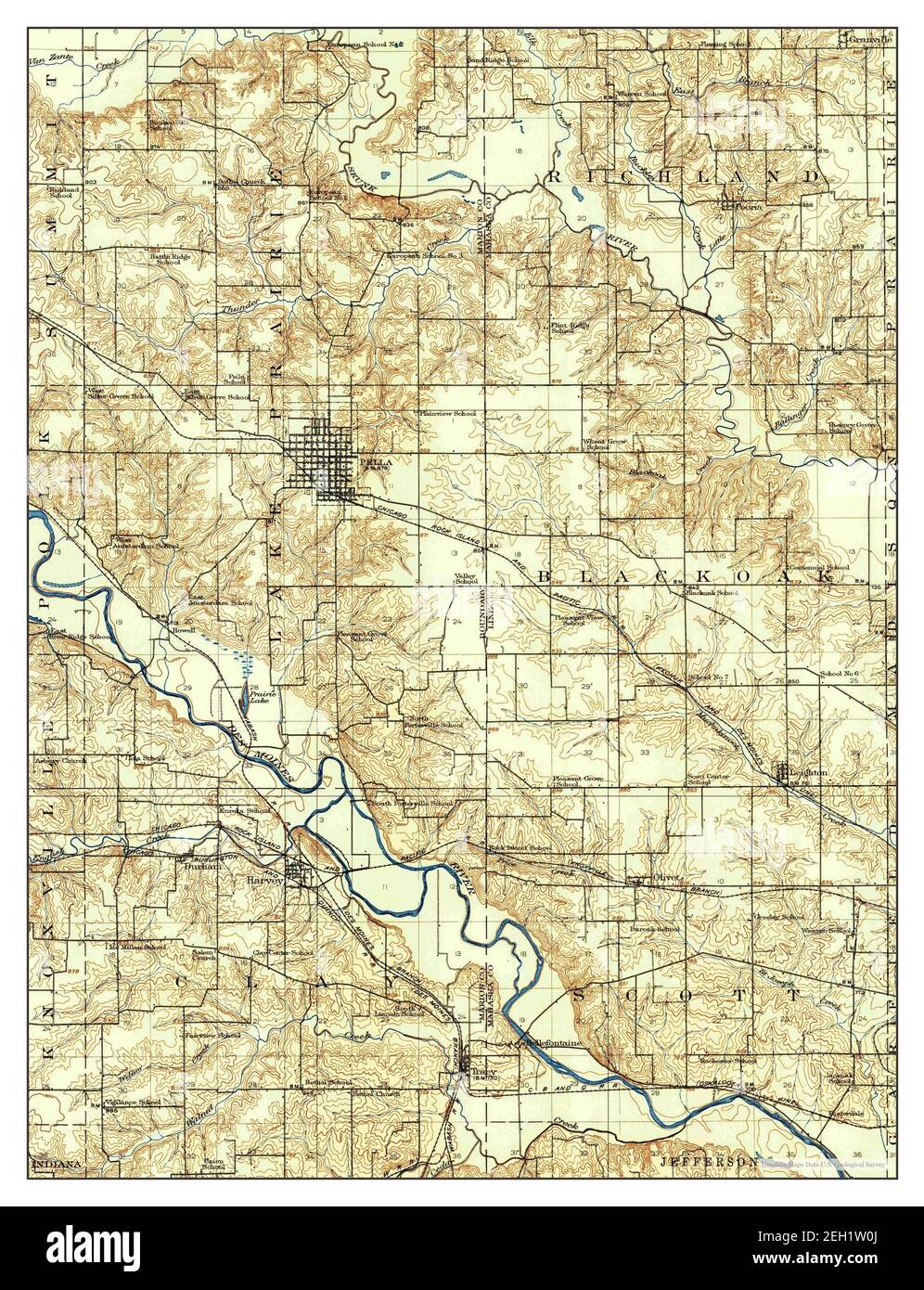 Pella iowa map Cut Out Stock Images & Pictures Alamy