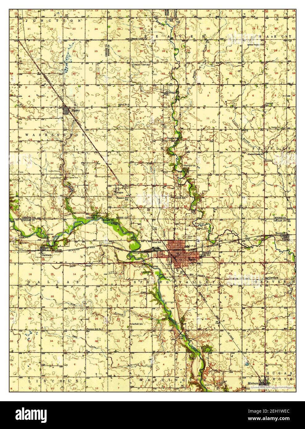 Perry iowa map Cut Out Stock Images & Pictures Alamy