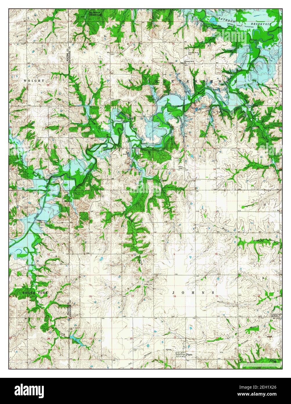 Plano, Iowa, map 1966, 124000, United States of America by Timeless Maps, data U.S. Geological