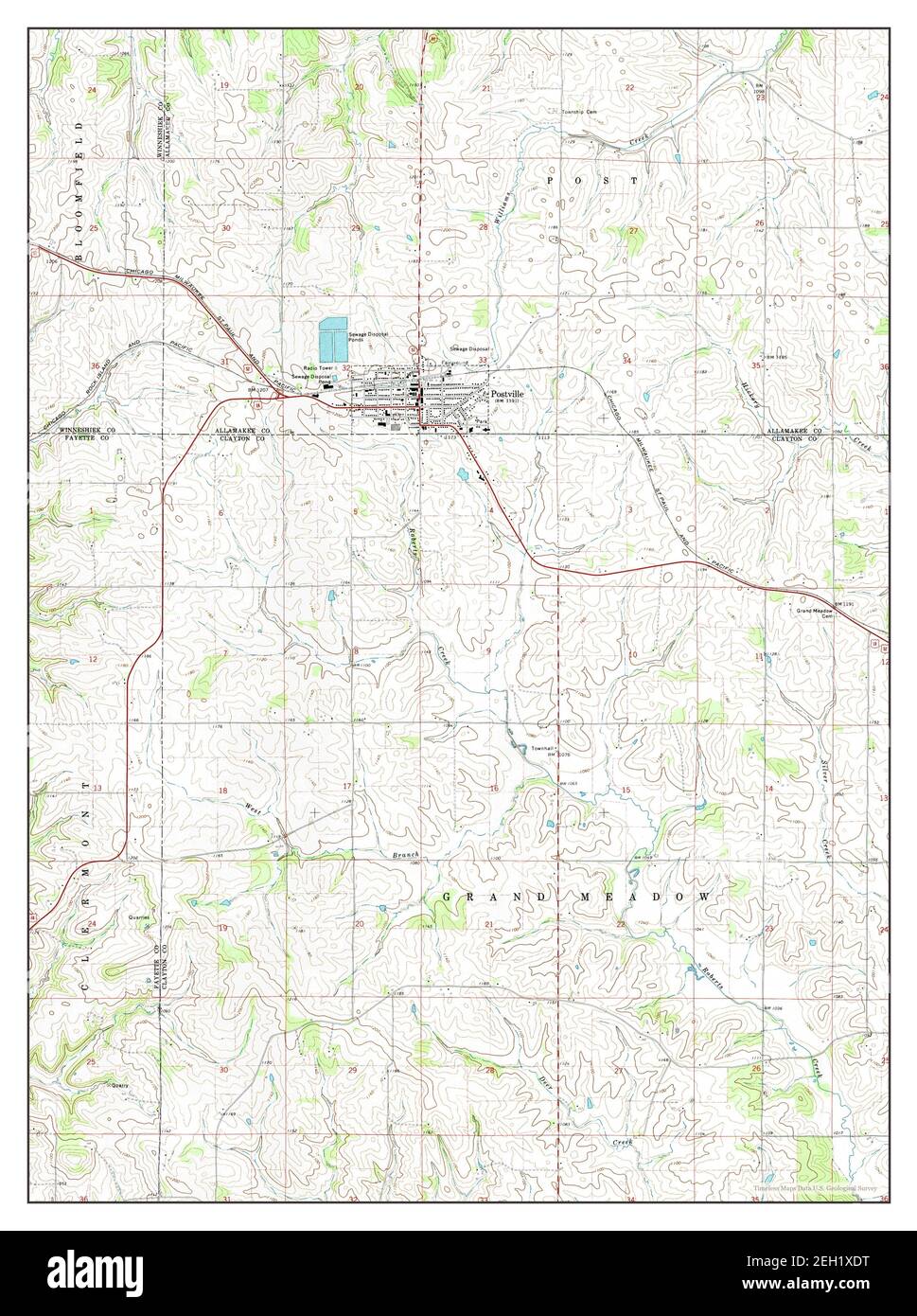 Map of postville iowa Cut Out Stock Images & Pictures Alamy