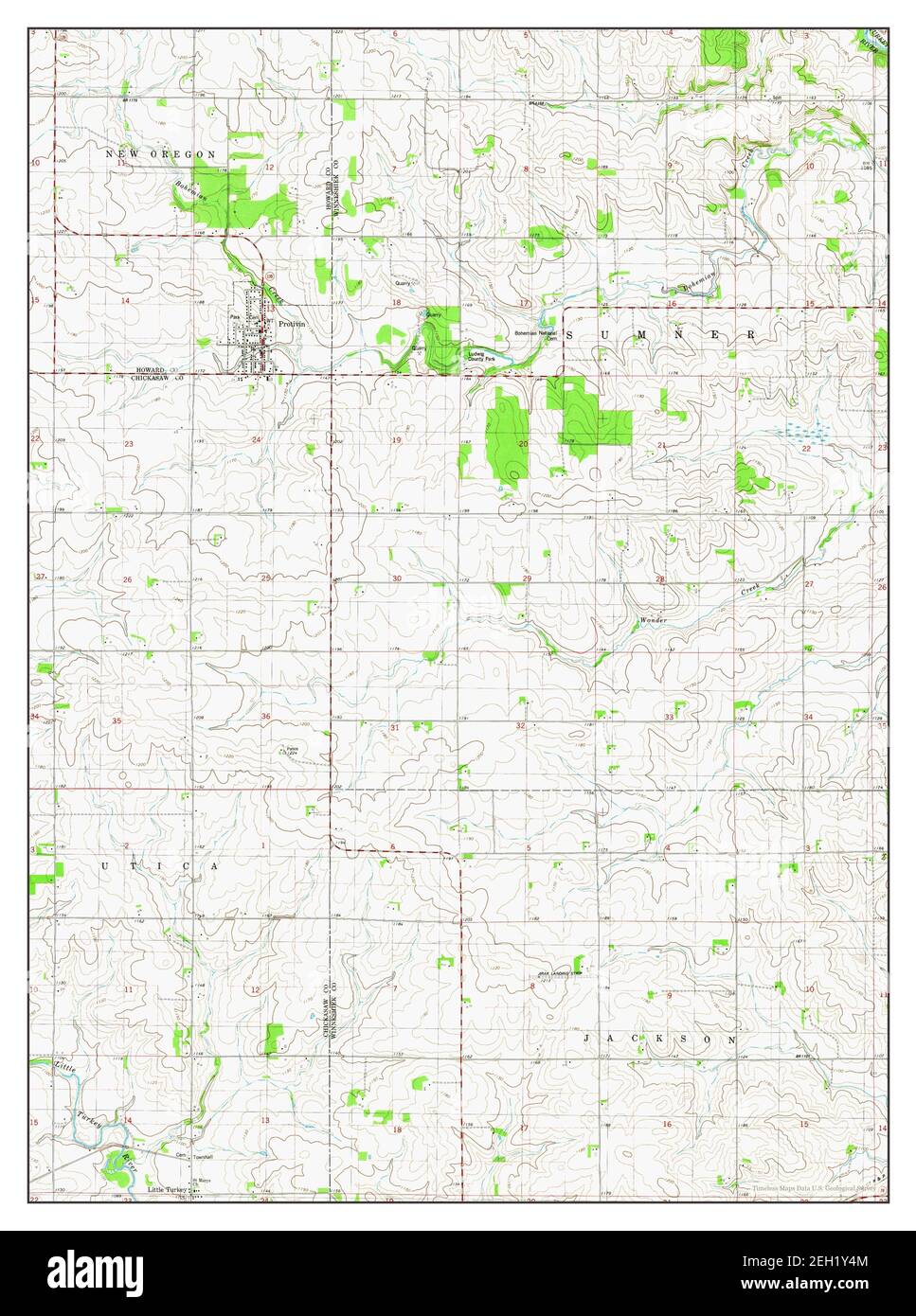 Protivin, Iowa, map 1981, 124000, United States of America by Timeless