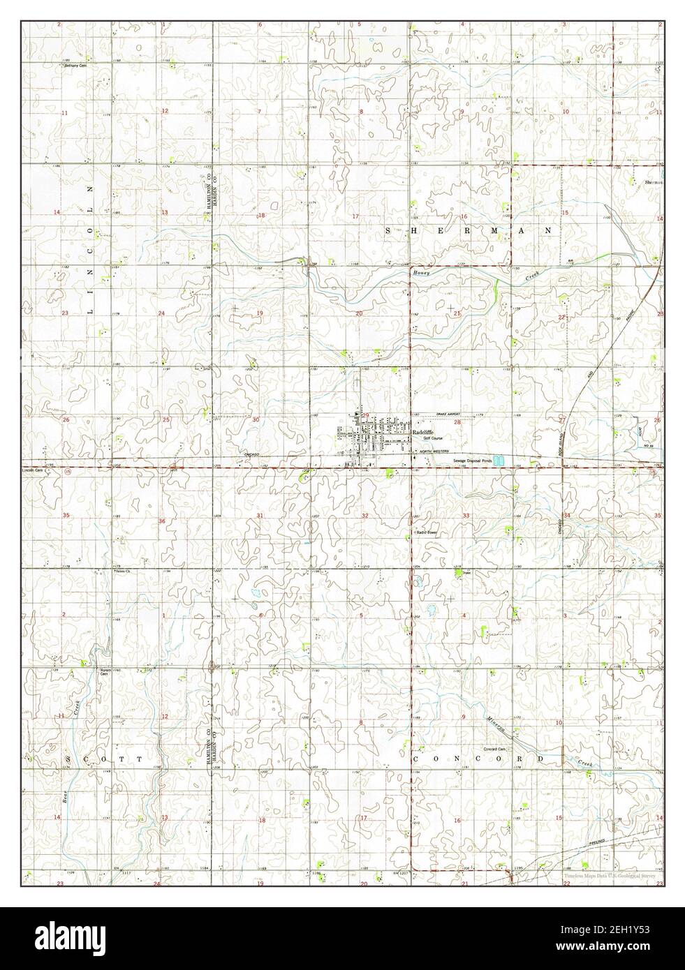 Radcliffe, Iowa, map 1979, 124000, United States of America by