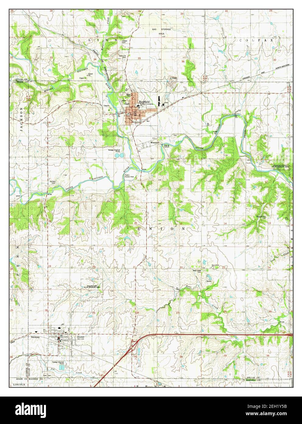 Map of redfield hires stock photography and images Alamy
