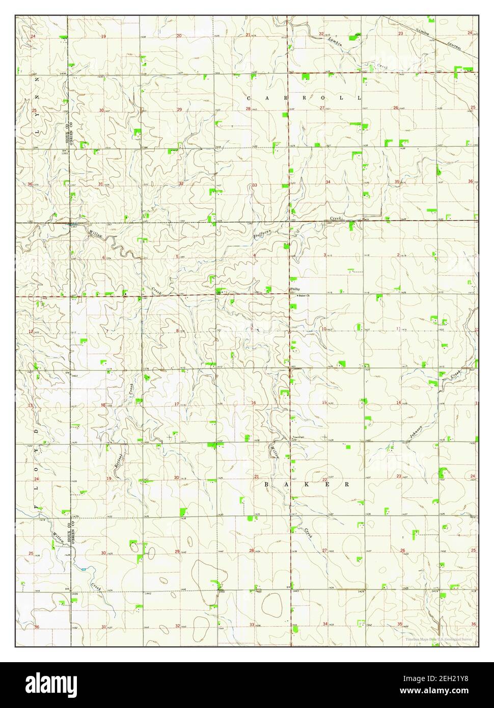 Sheldon iowa map hires stock photography and images Alamy