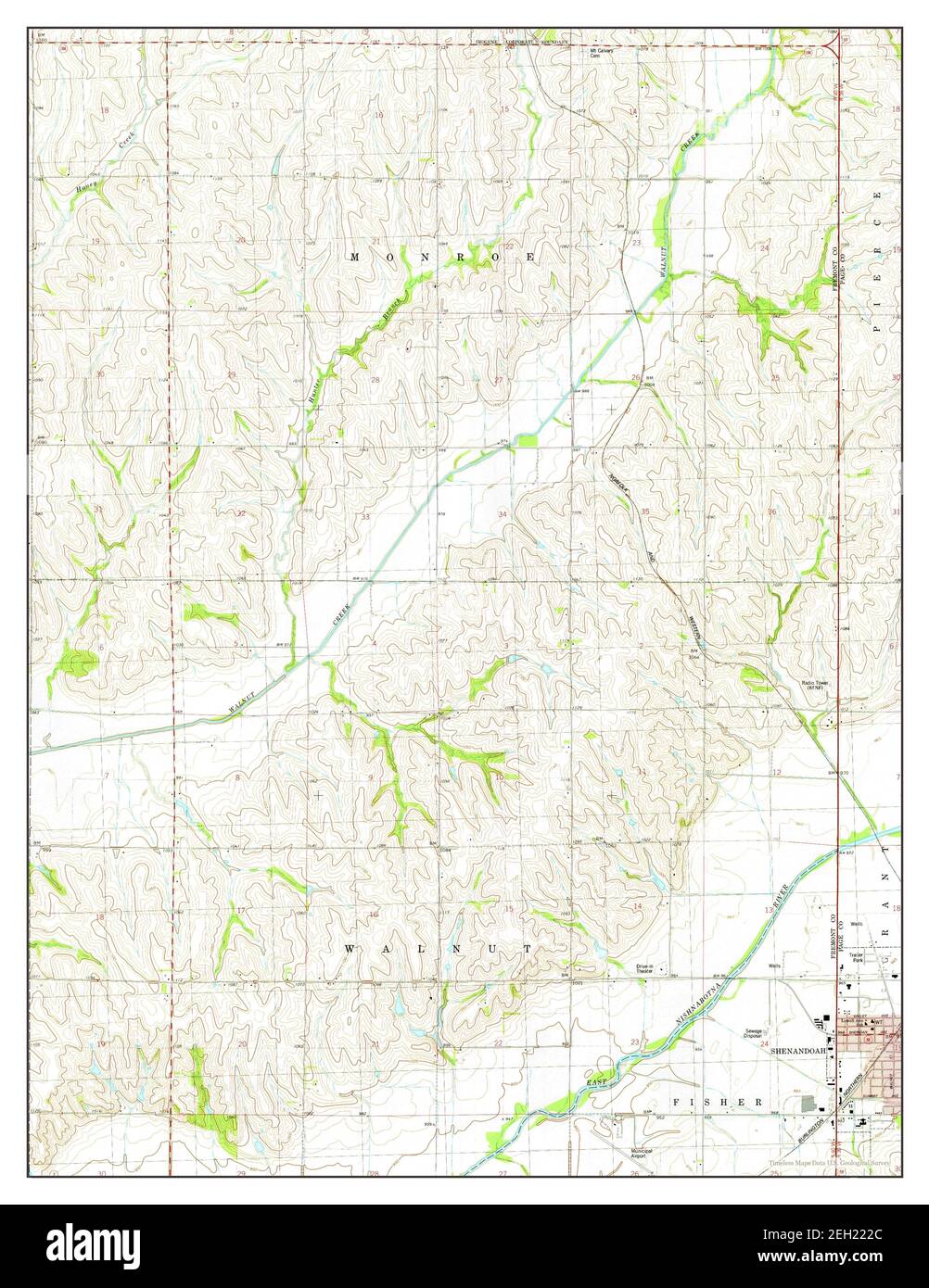 Shenandoah iowa map Cut Out Stock Images & Pictures Alamy