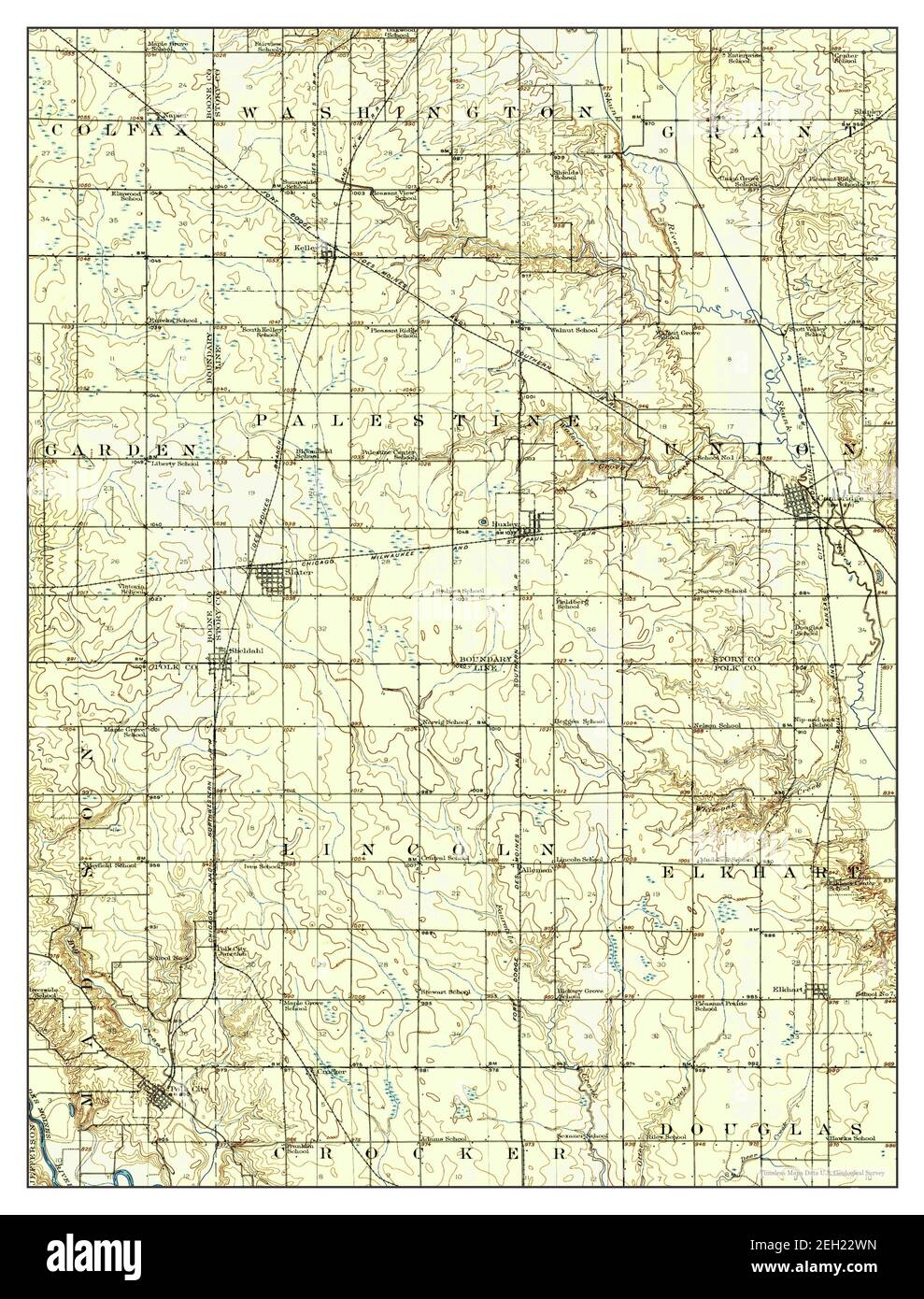 Slater, Iowa, map 1911, 162500, United States of America by Timeless