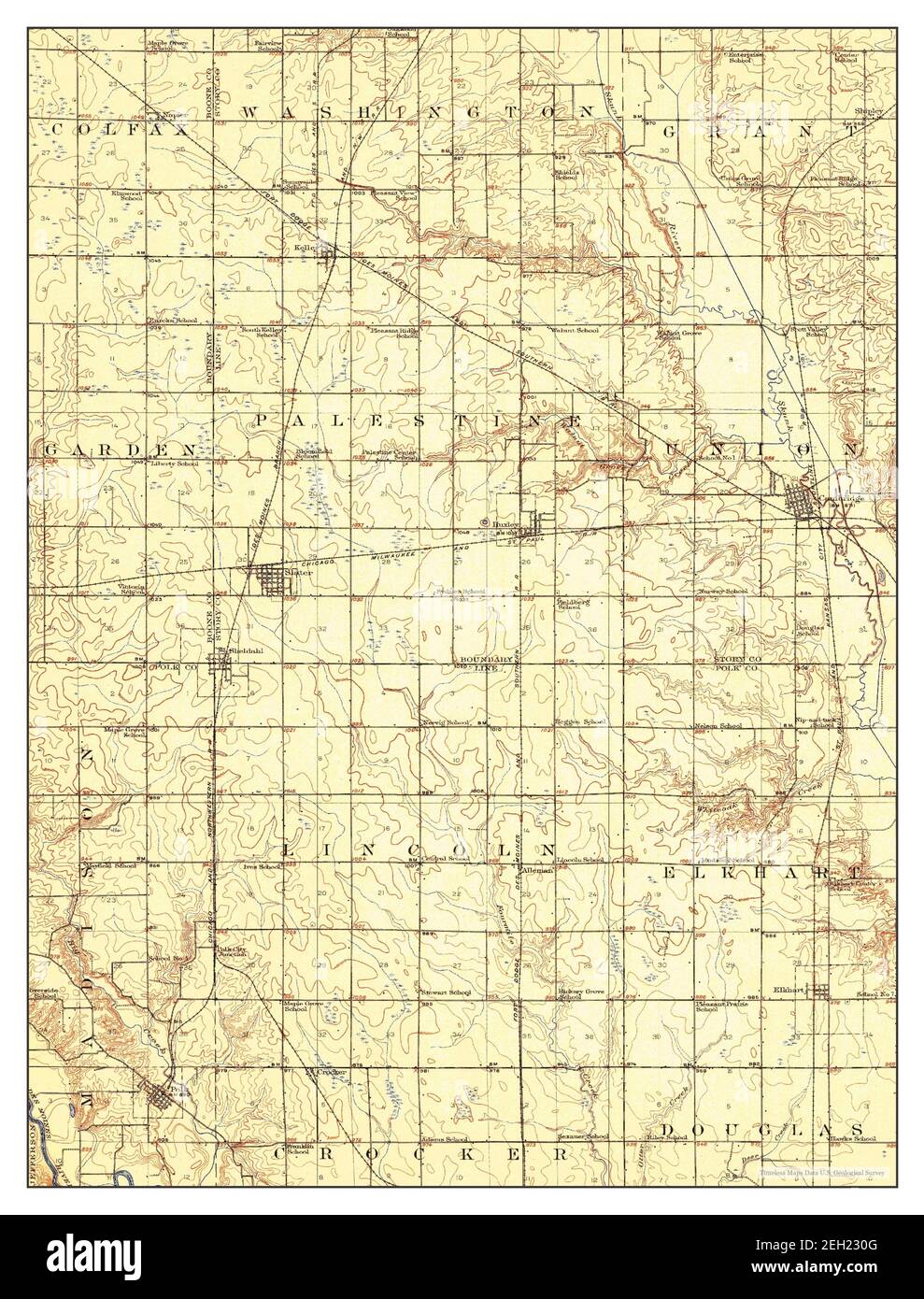 Slater, Iowa, map 1913, 162500, United States of America by Timeless