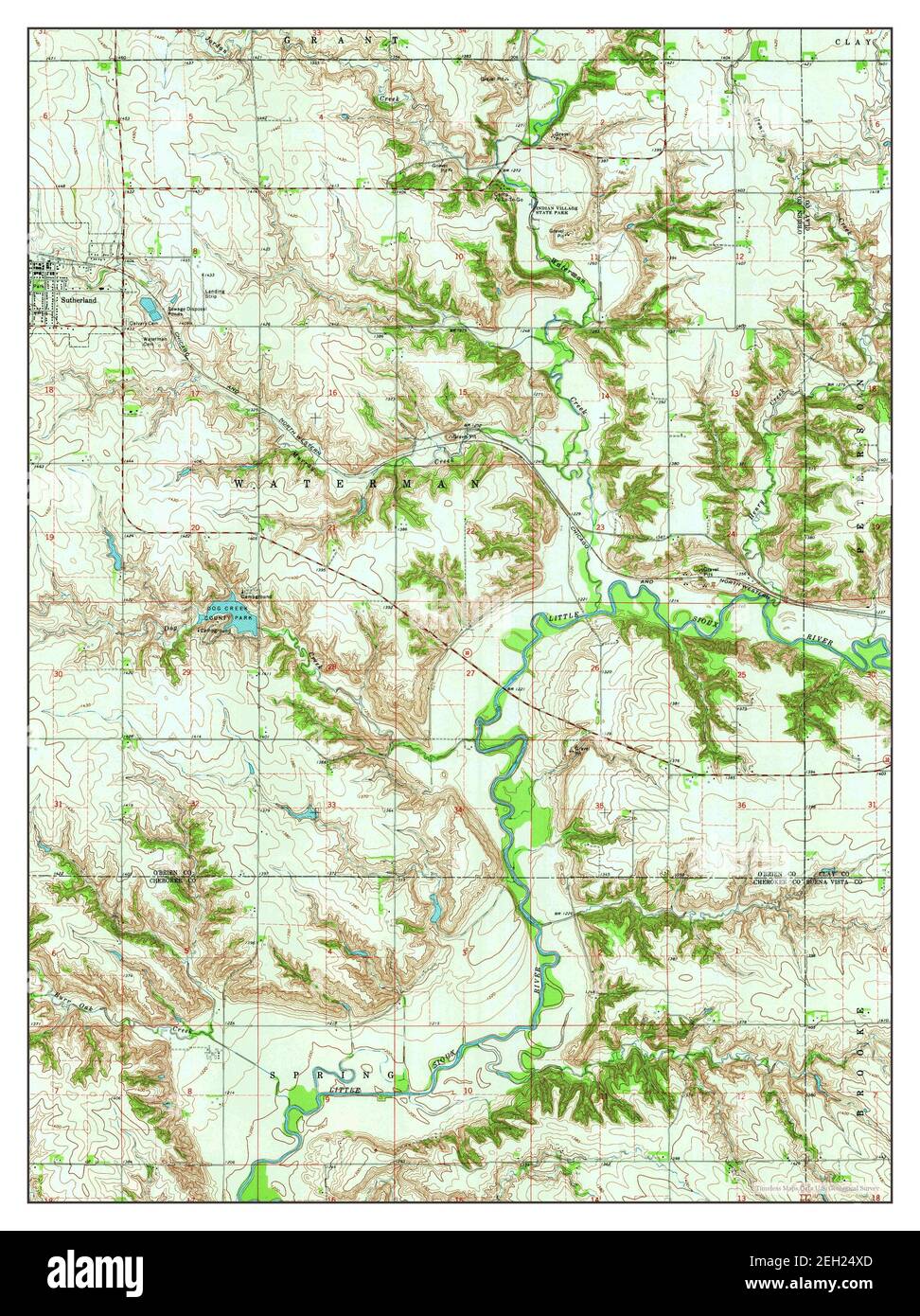 Sutherland iowa map Cut Out Stock Images & Pictures Alamy
