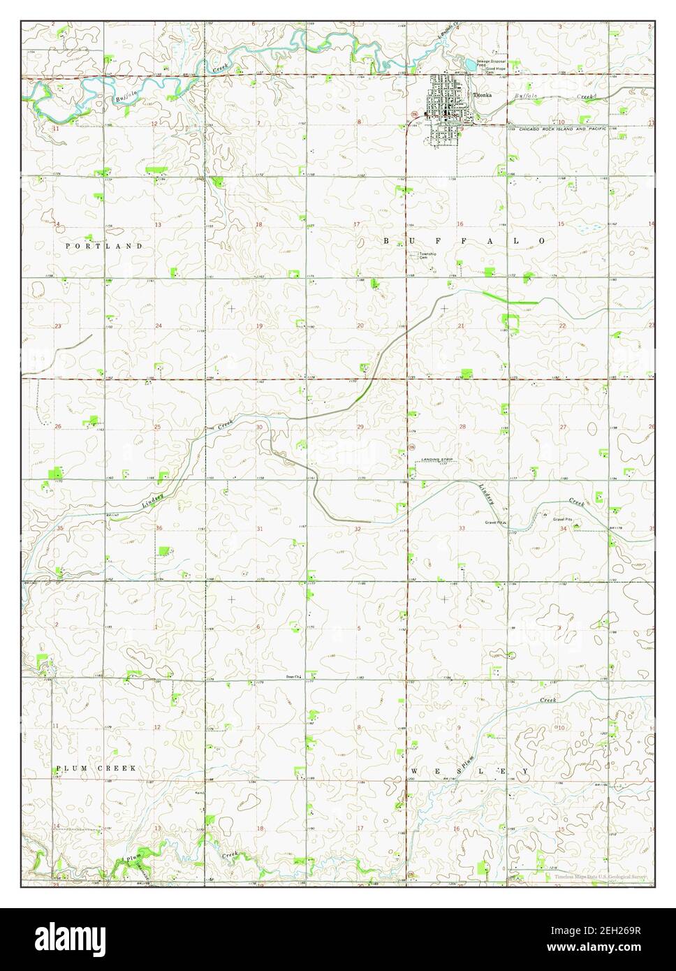 Titonka, Iowa, map 1972, 124000, United States of America by Timeless Maps, data U.S