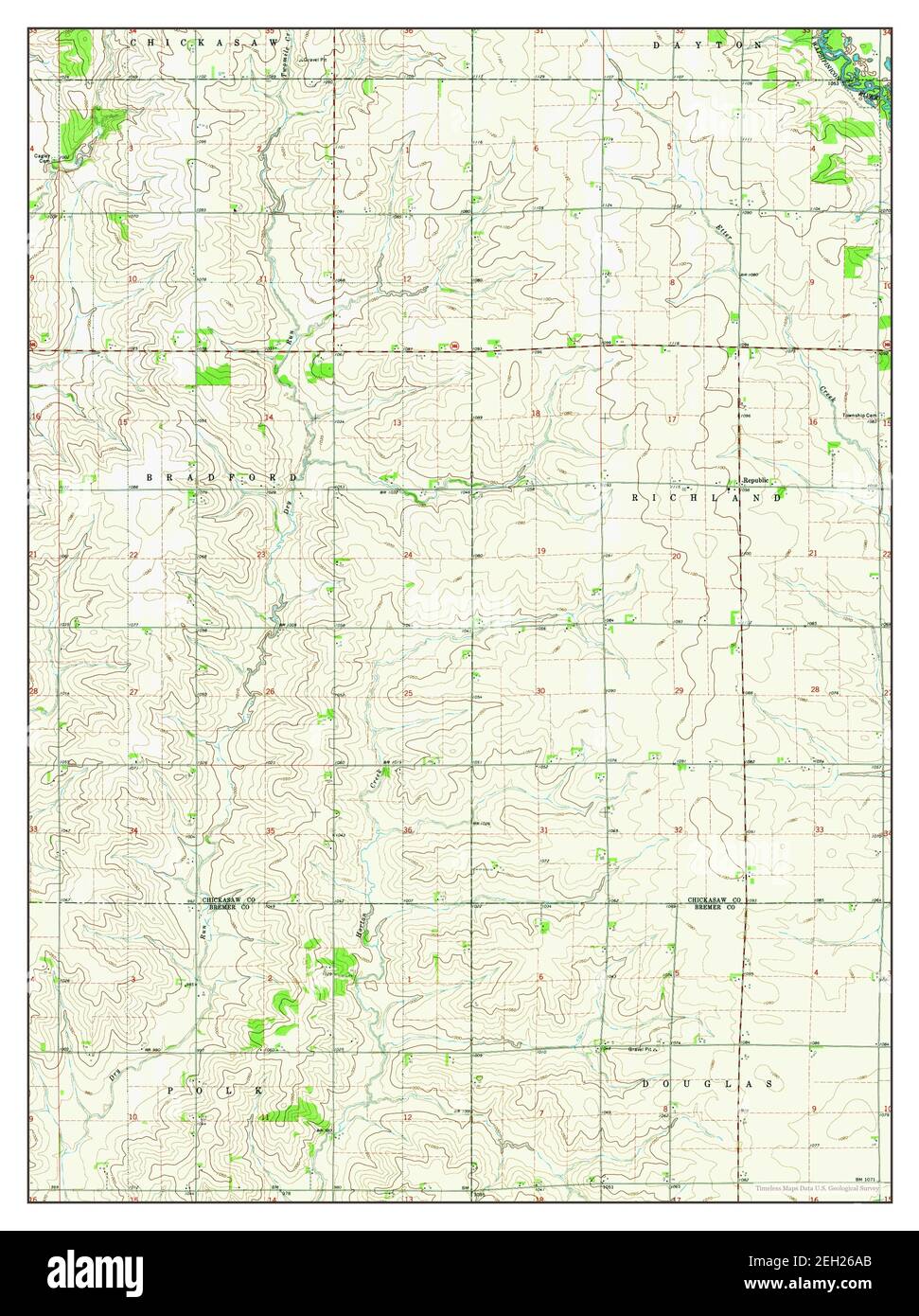 Tripoli NW, Iowa, map 1971, 124000, United States of America by