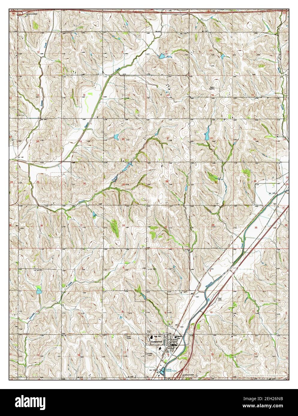 Underwood, Iowa, map 1994, 124000, United States of America by