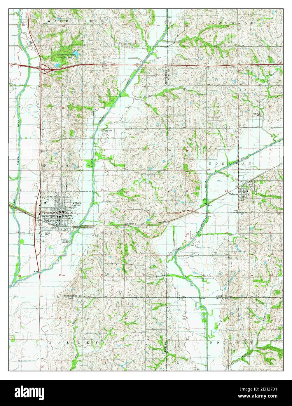 Villisca iowa map Cut Out Stock Images & Pictures Alamy