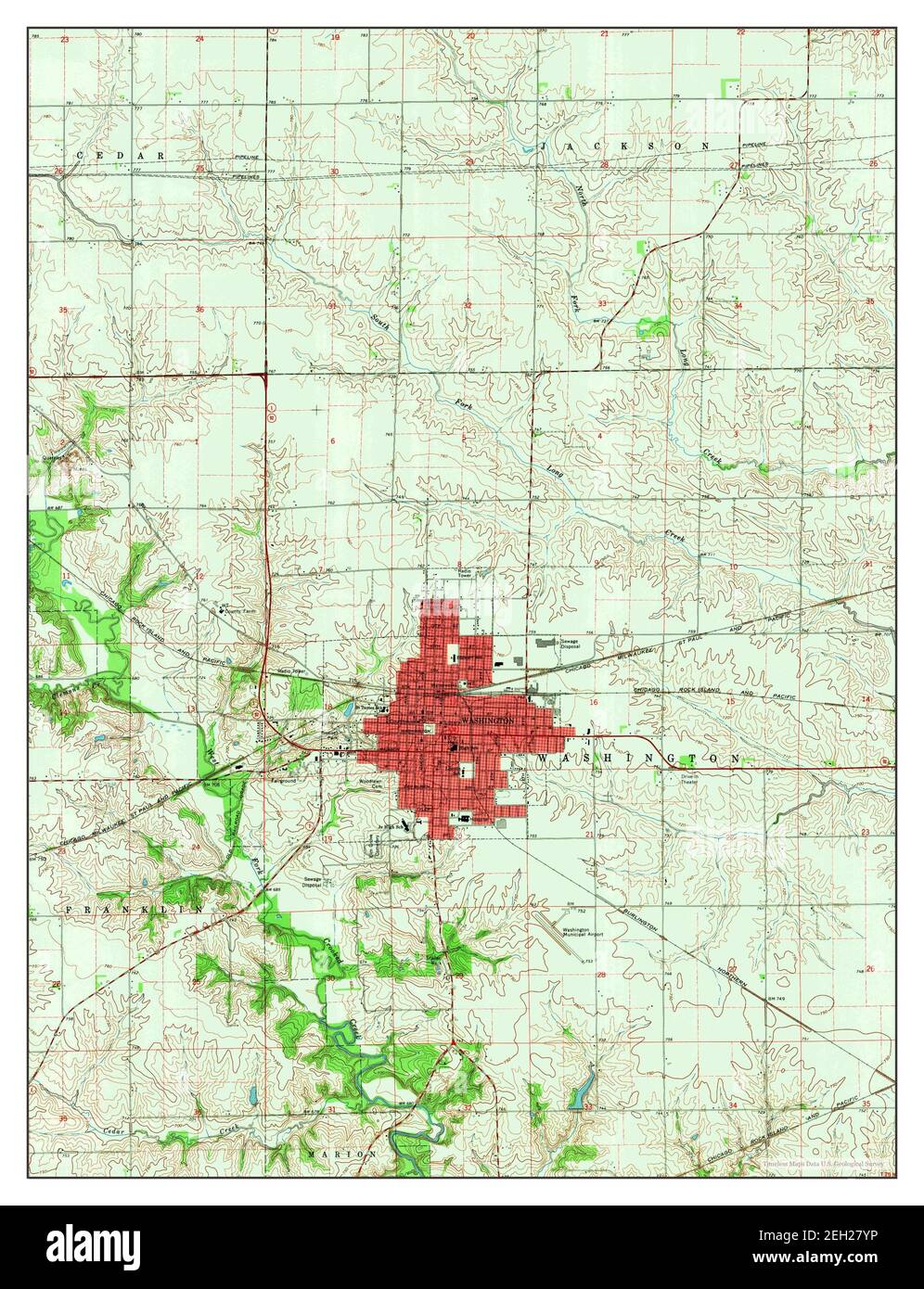 Washington, Iowa, map 1969, 124000, United States of America by
