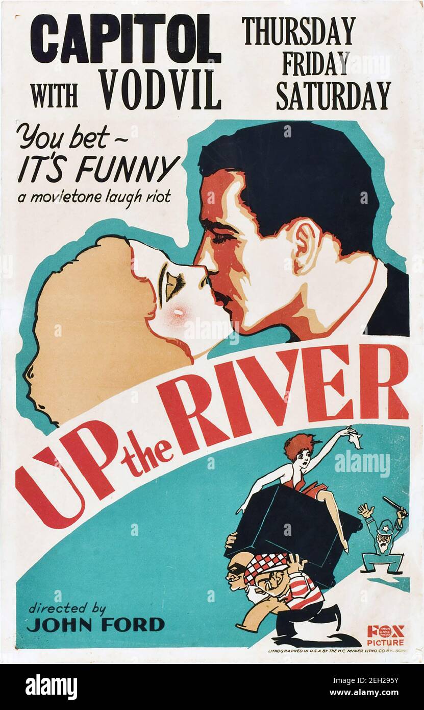Humphrey Bogart in Up the River, movie poster. Directed by John Ford. Stock Photo