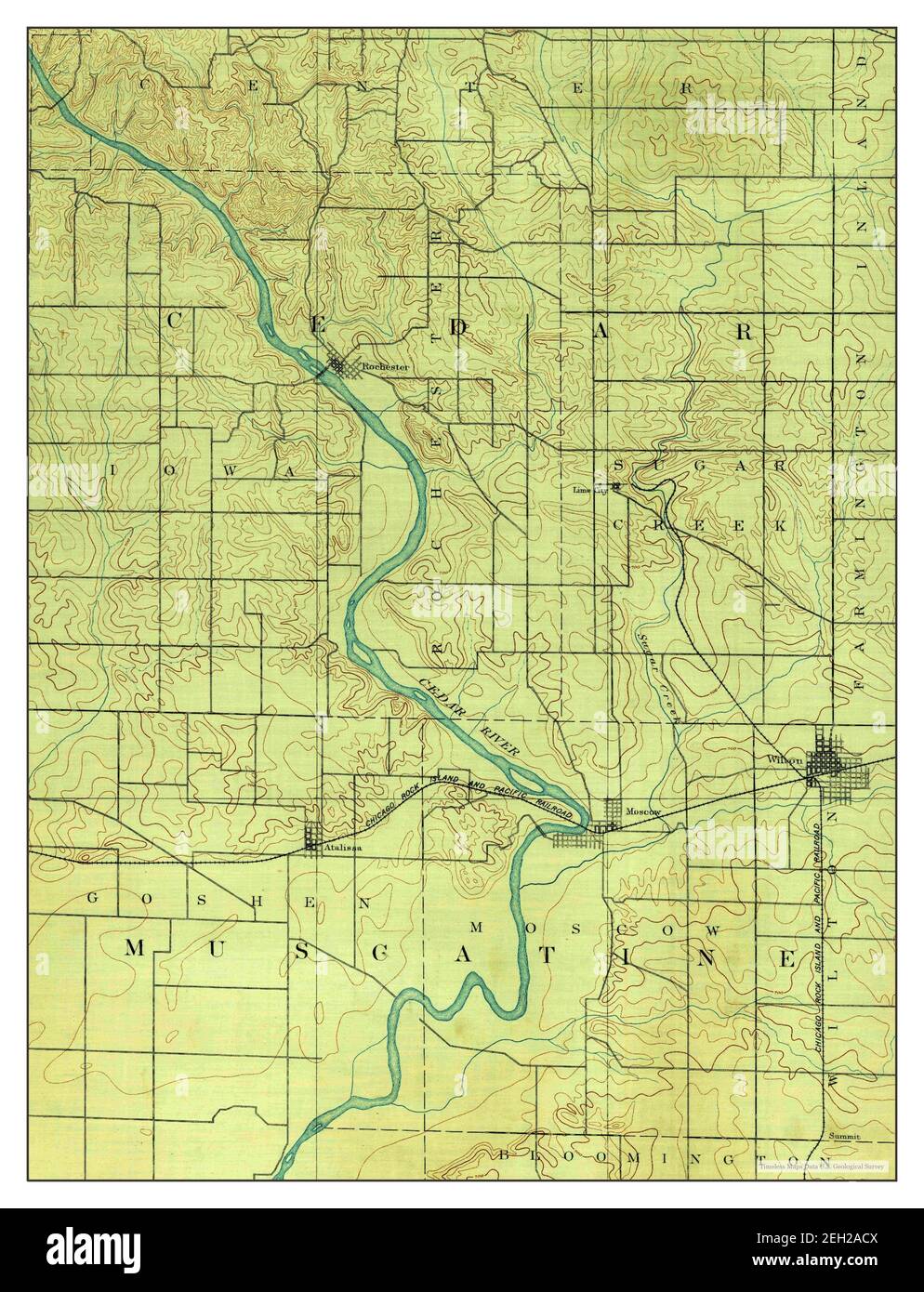 Wilton Junction, Iowa, map 1891, 162500, United States of America by