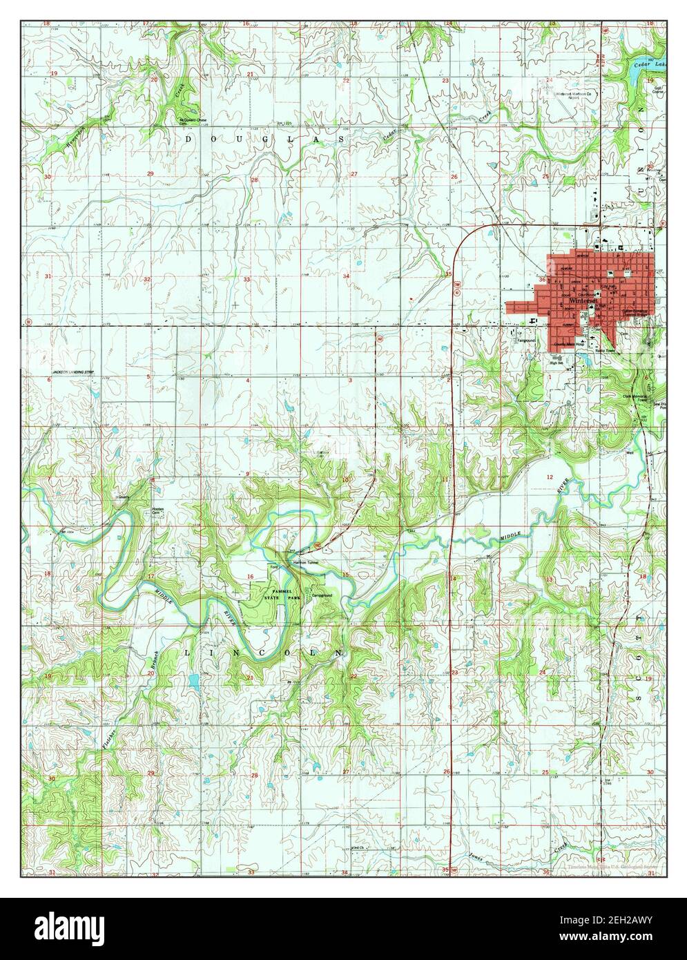 Map of winterset Cut Out Stock Images & Pictures Alamy