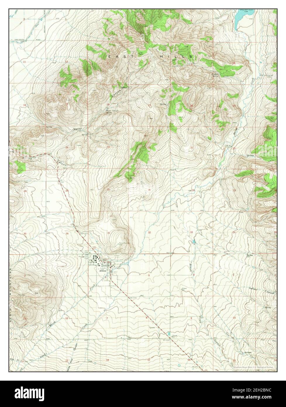 Albion, Idaho, map 1968, 124000, United States of America by Timeless