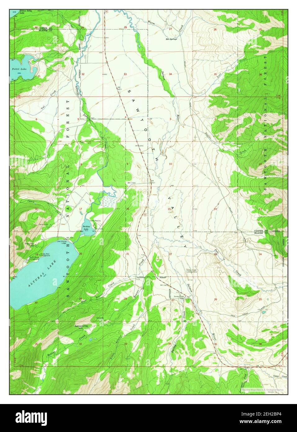 Alturas Lake, Idaho, map 1963, 124000, United States of America by Timeless Maps, data U.S