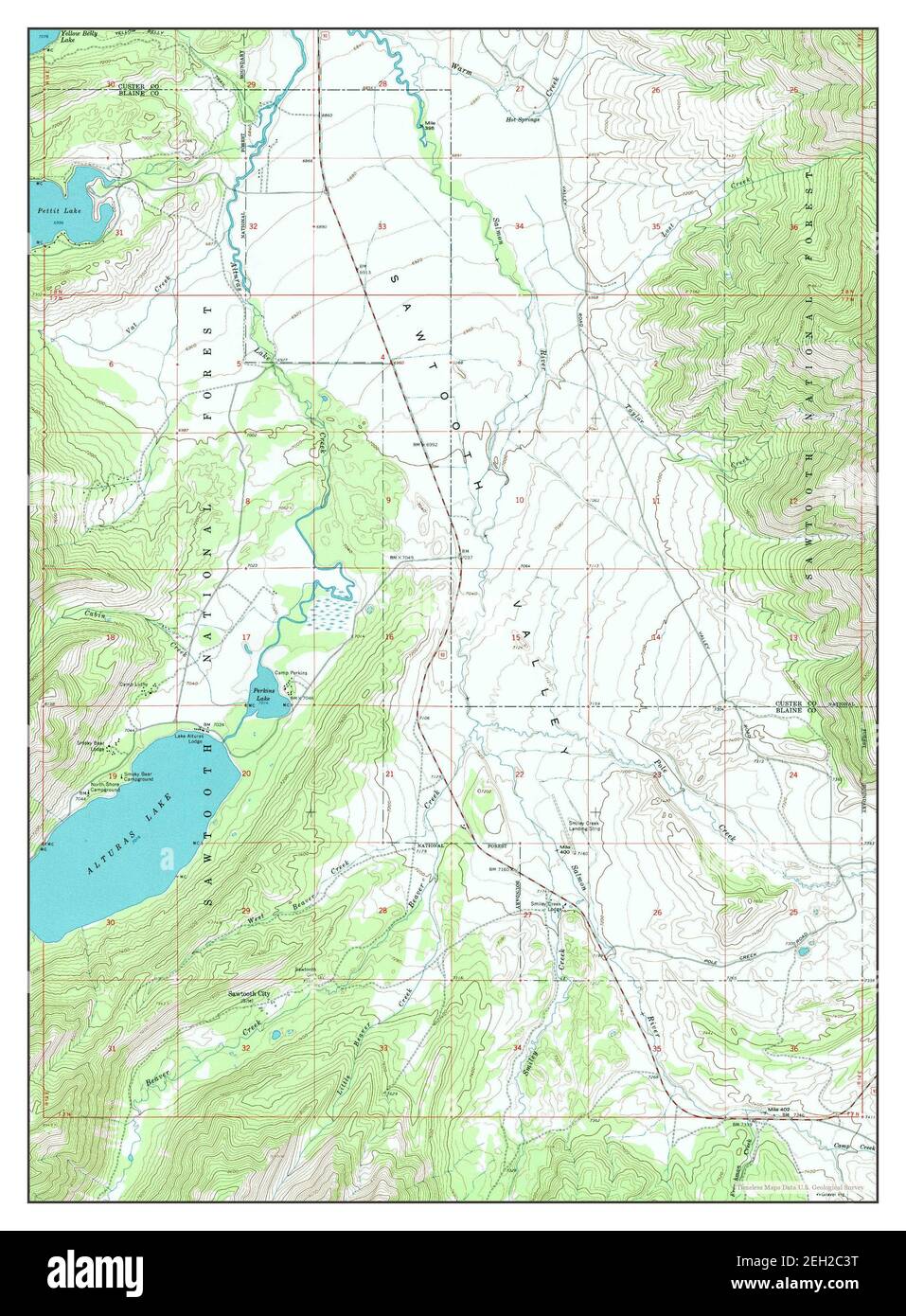 Alturas Lake, Idaho, map 1963, 124000, United States of America by Timeless Maps, data U.S