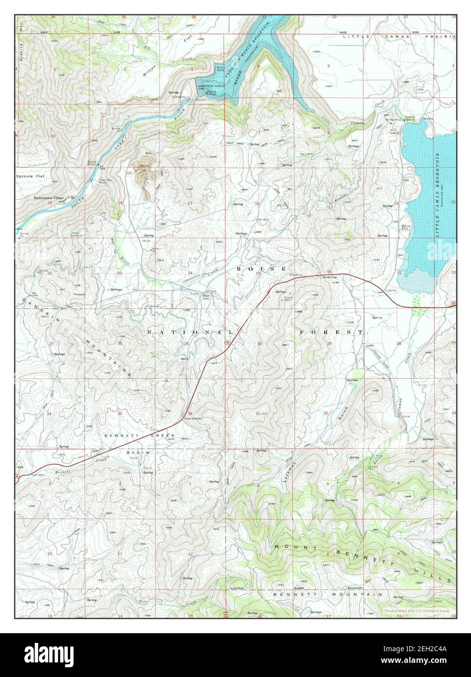 Anderson Ranch Dam, Idaho, map 1973, 124000, United States of America