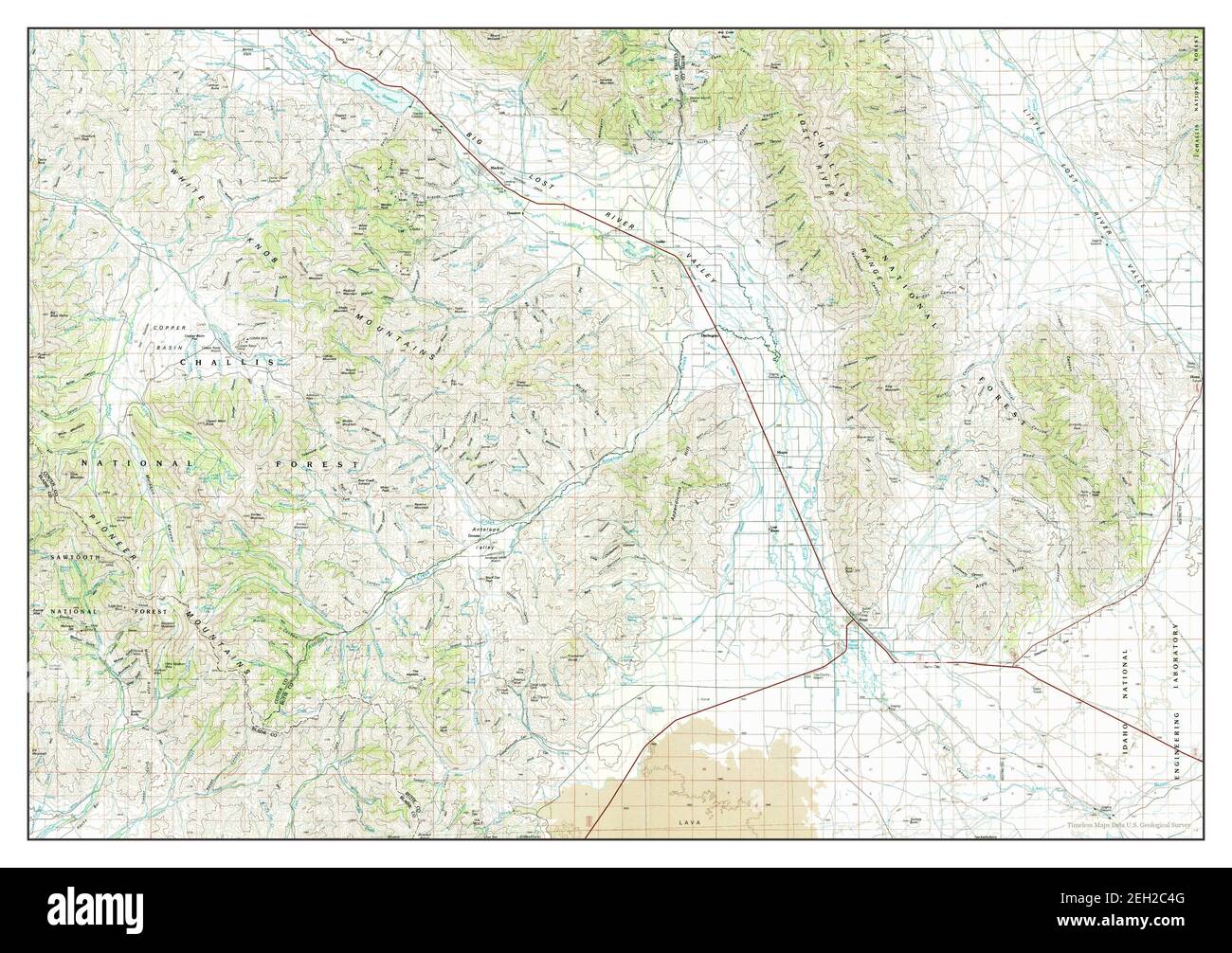 Arco, Idaho, map 1988, 1100000, United States of America by Timeless