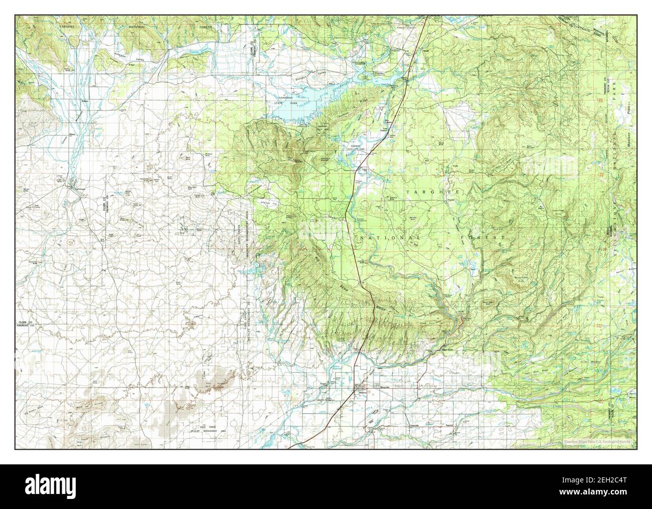 Ashton, Idaho, map 1989, 1100000, United States of America by Timeless