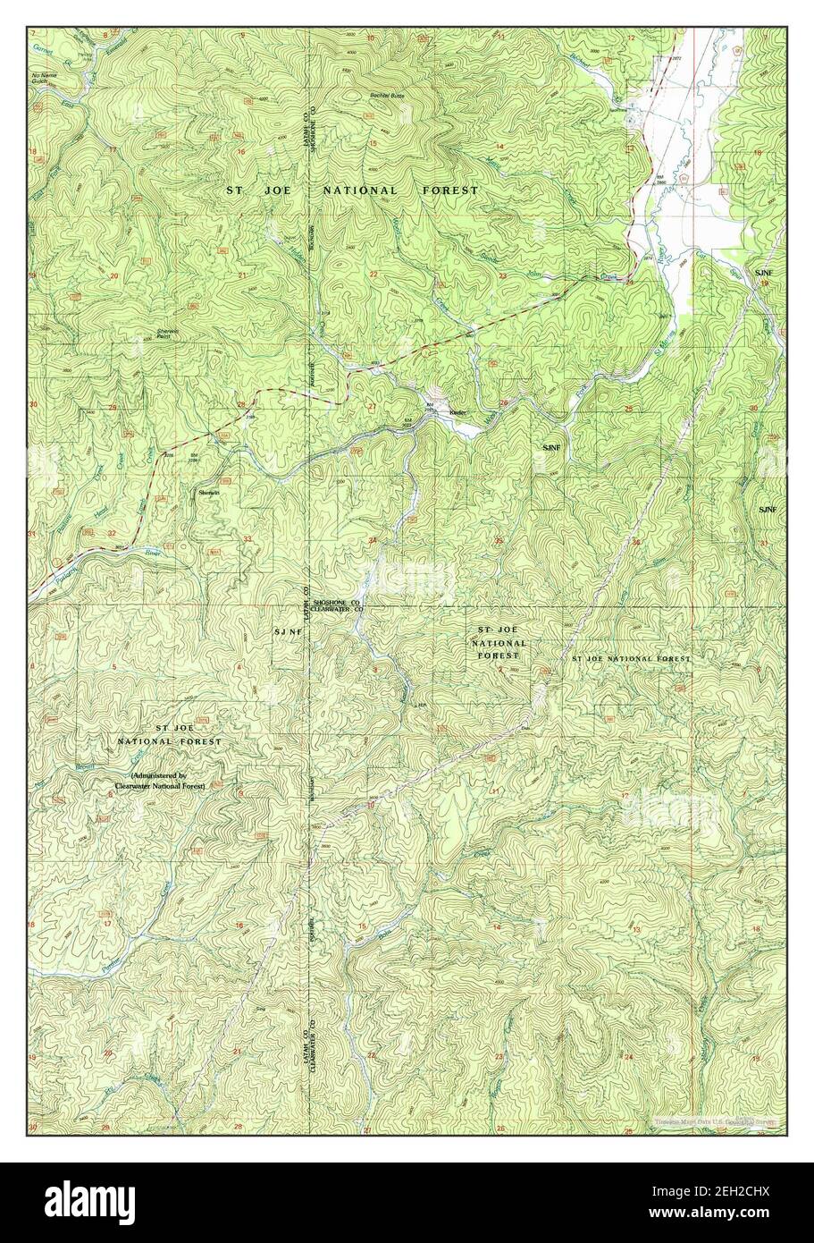 Bechtel Butte, Idaho, map 1994, 1:24000, United States of America by Timeless Maps, data U.S. Geological Survey Stock Photo