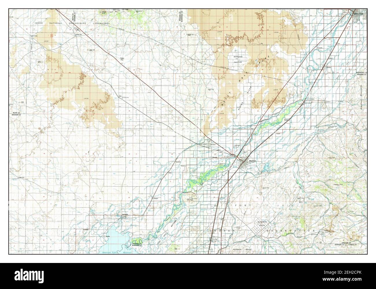 Blackfoot, Idaho, map 1978, 1100000, United States of America by