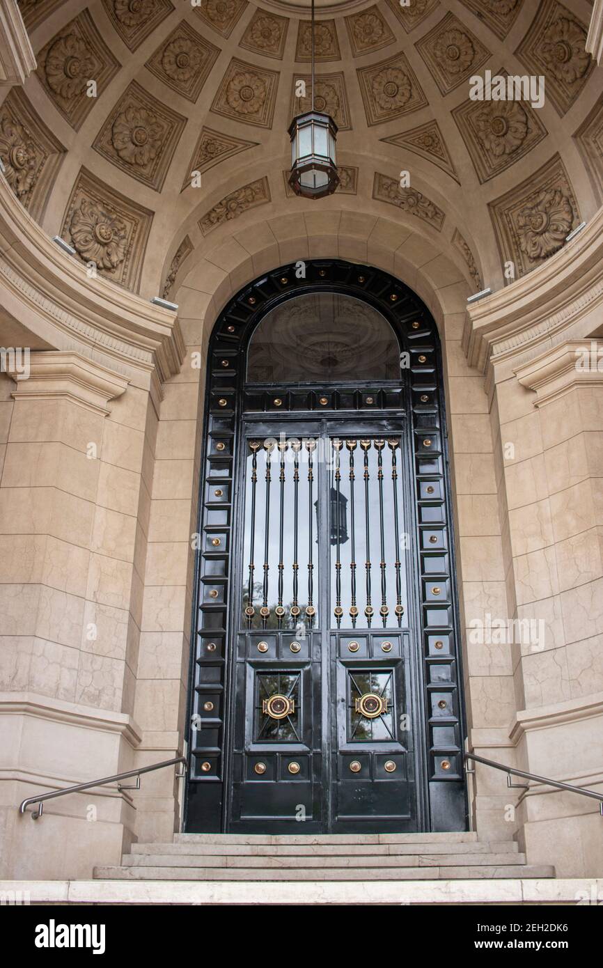 BUENOS AIRES - 15TH OCT 2019: Entrance of the Supreme Court of Justice of the Nation, in the city of Buenos Aires in Argentina Stock Photo