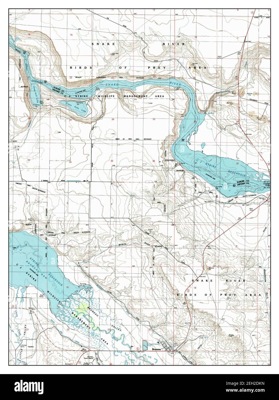 Bruneau, Idaho, map 1992, 1:24000, United States of America by Timeless ...