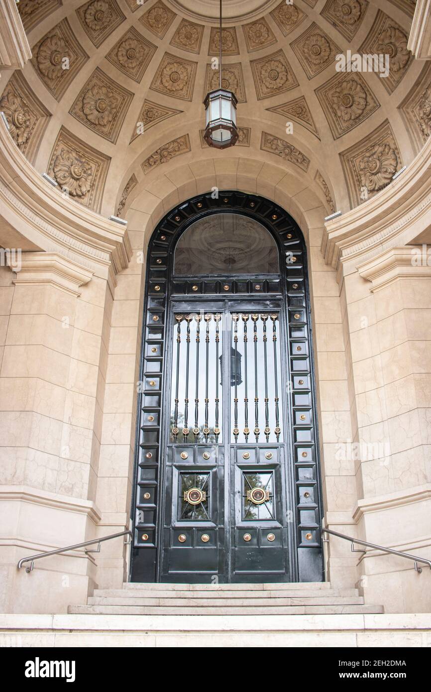 BUENOS AIRES - 15TH OCT 2019: Entrance of the Supreme Court of Justice of the Nation, in the city of Buenos Aires in Argentina Stock Photo