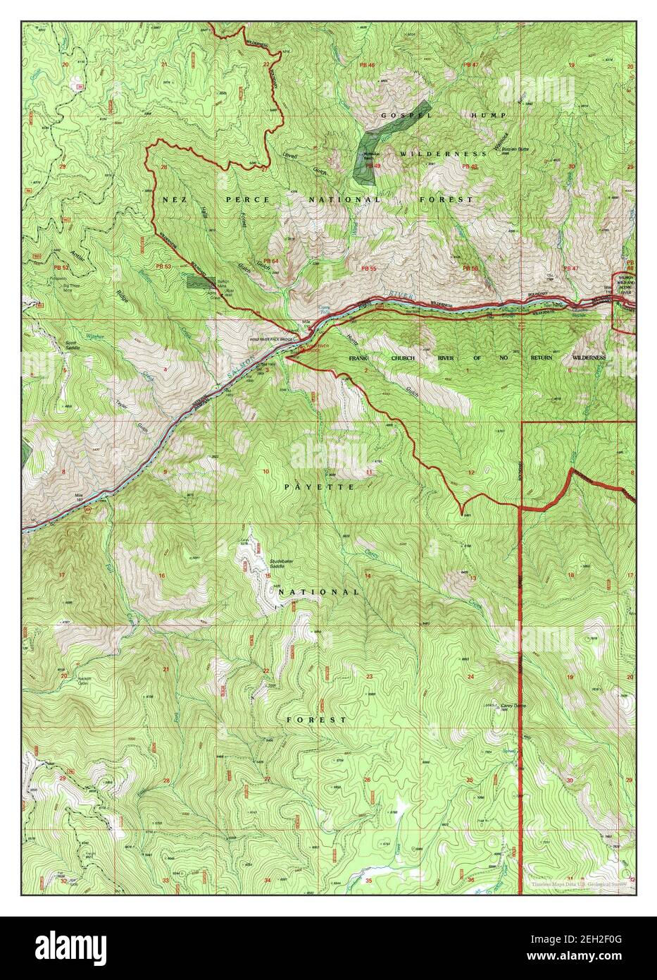 Carey Dome, Idaho, map 1995, 124000, United States of America by