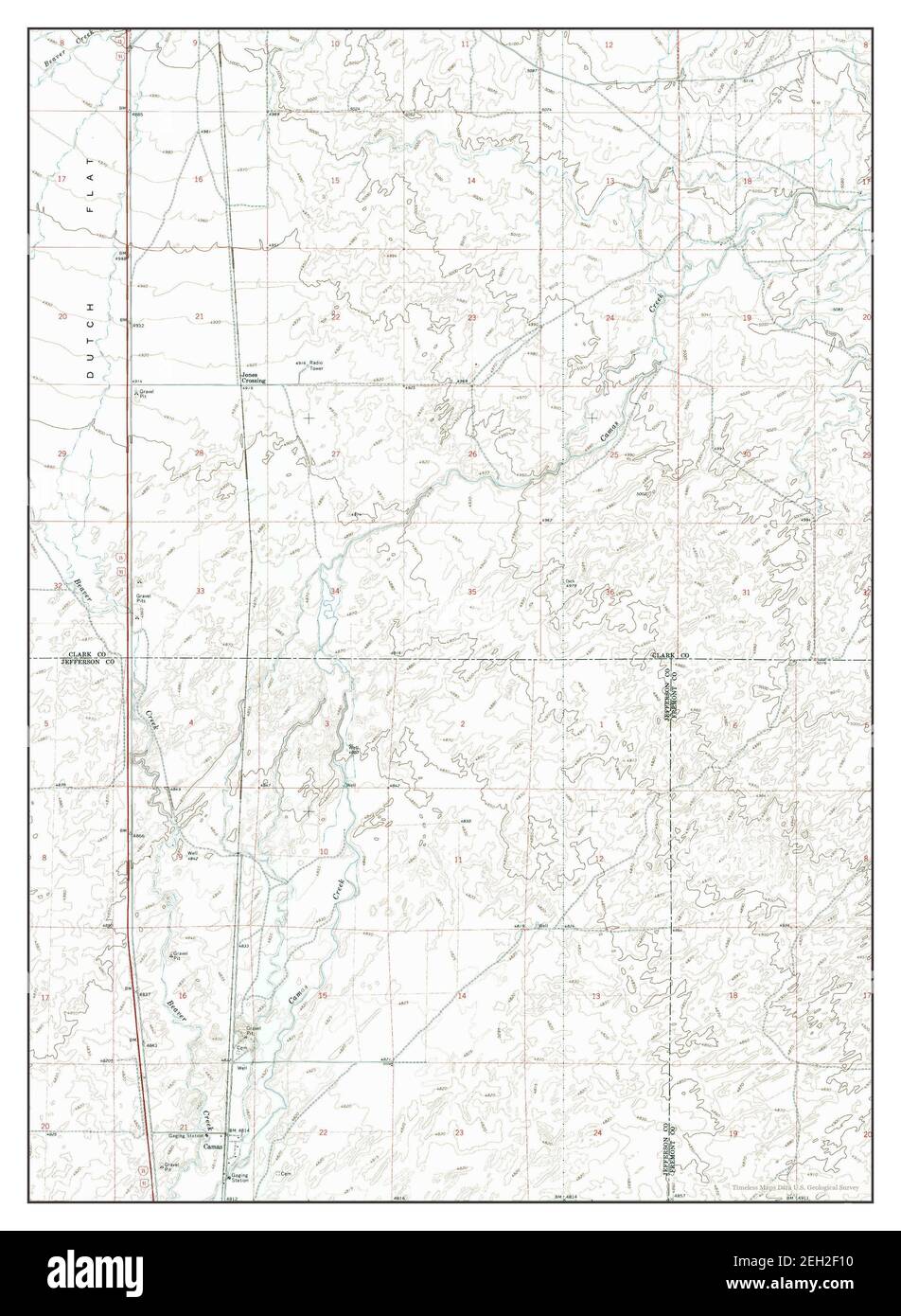 Camas, Idaho, map 1964, 124000, United States of America by Timeless