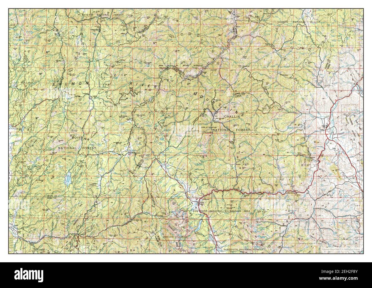 Challis, Idaho, map 1989, 1250000, United States of America by