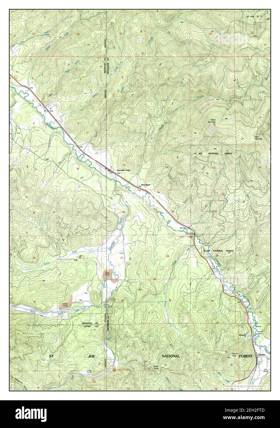 Clarkia idaho map Cut Out Stock Images & Pictures Alamy