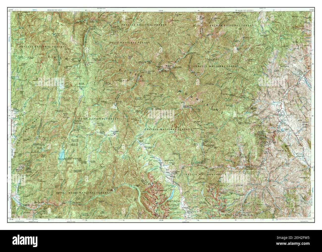 Challis idaho map Cut Out Stock Images & Pictures Alamy