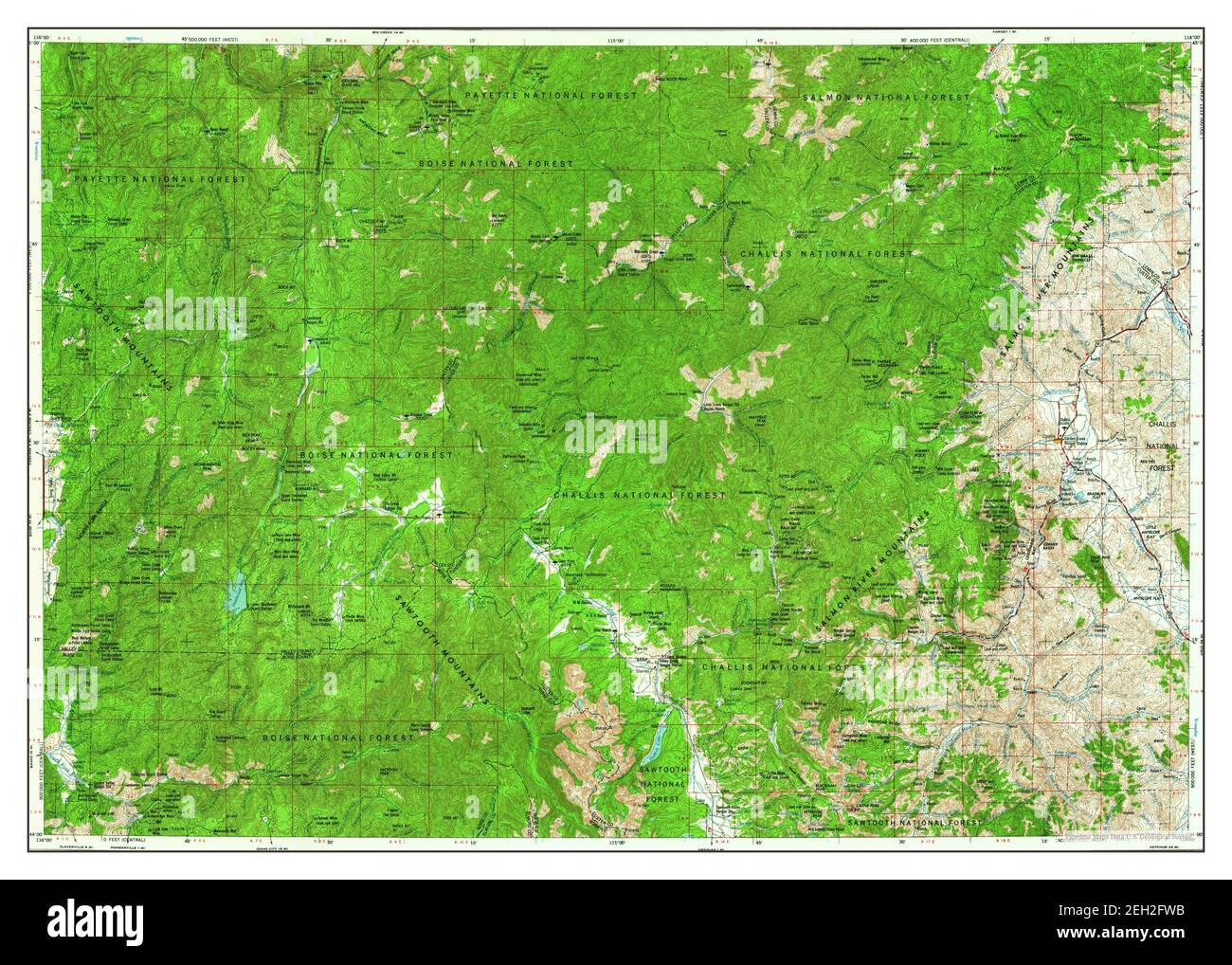 Challis, Idaho, map 1963, 1250000, United States of America by