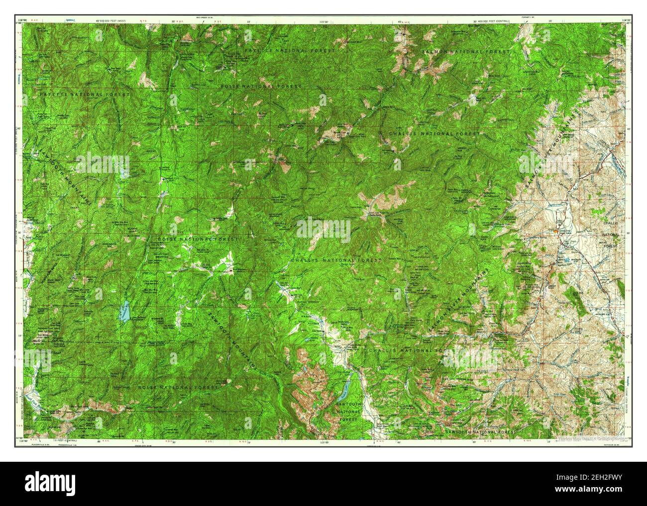 Challis, Idaho, map 1960, 1250000, United States of America by