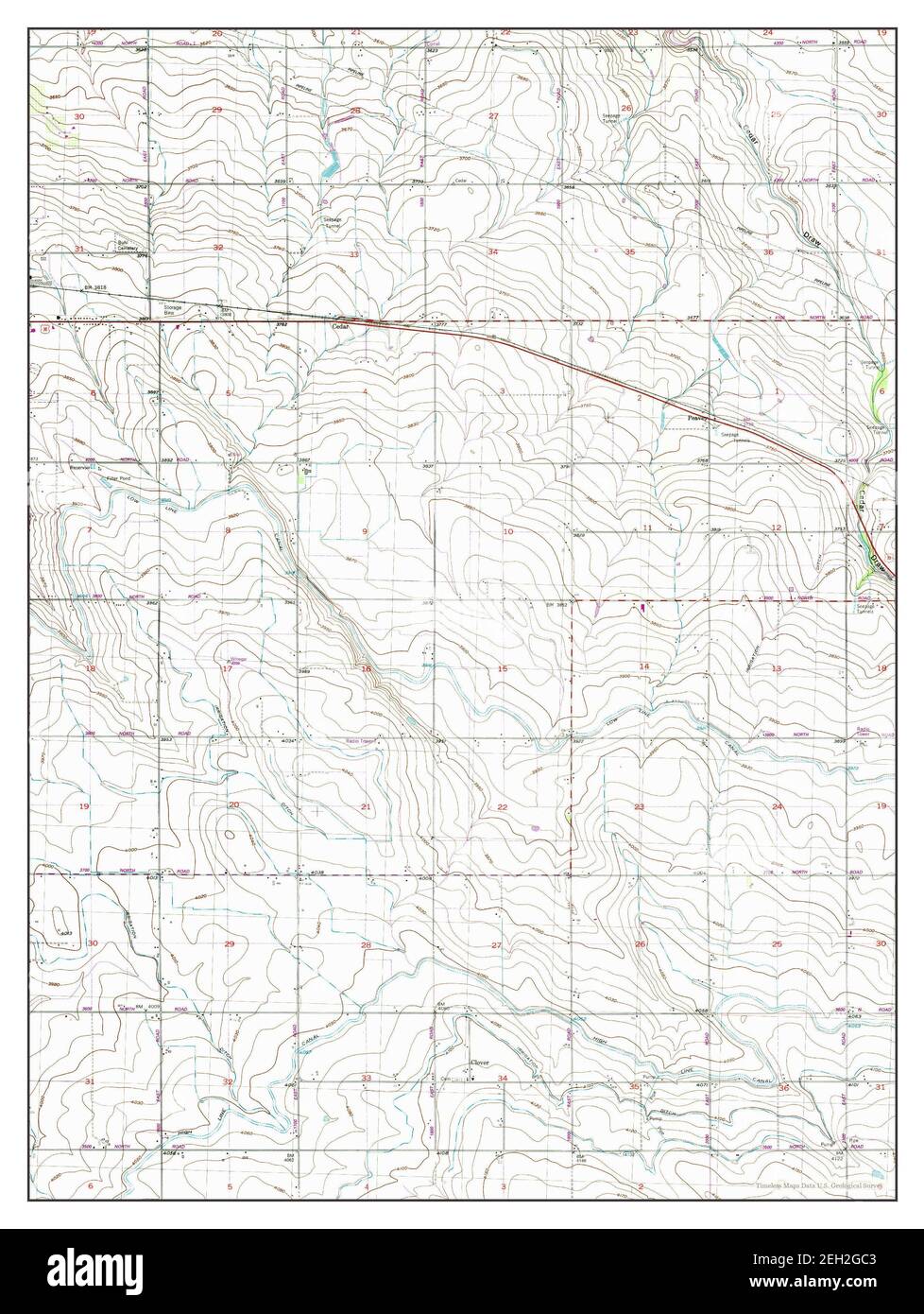 Clover, Idaho, map 1951, 1:24000, United States of America by Timeless ...