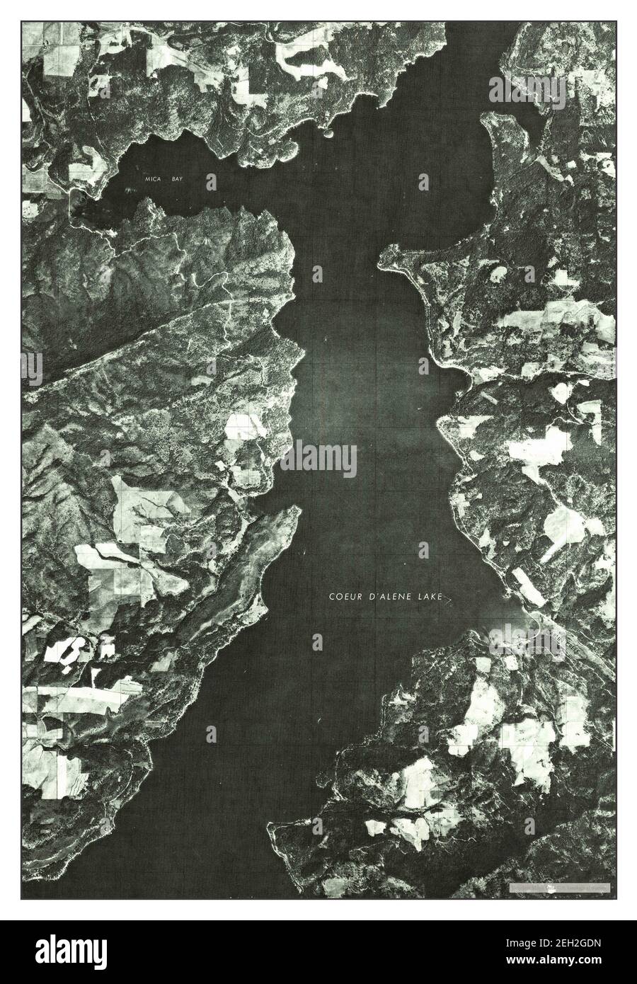 Coeur DAlene SE, Idaho, map 1975, 1:24000, United States of America by Timeless Maps, data U.S. Geological Survey Stock Photo
