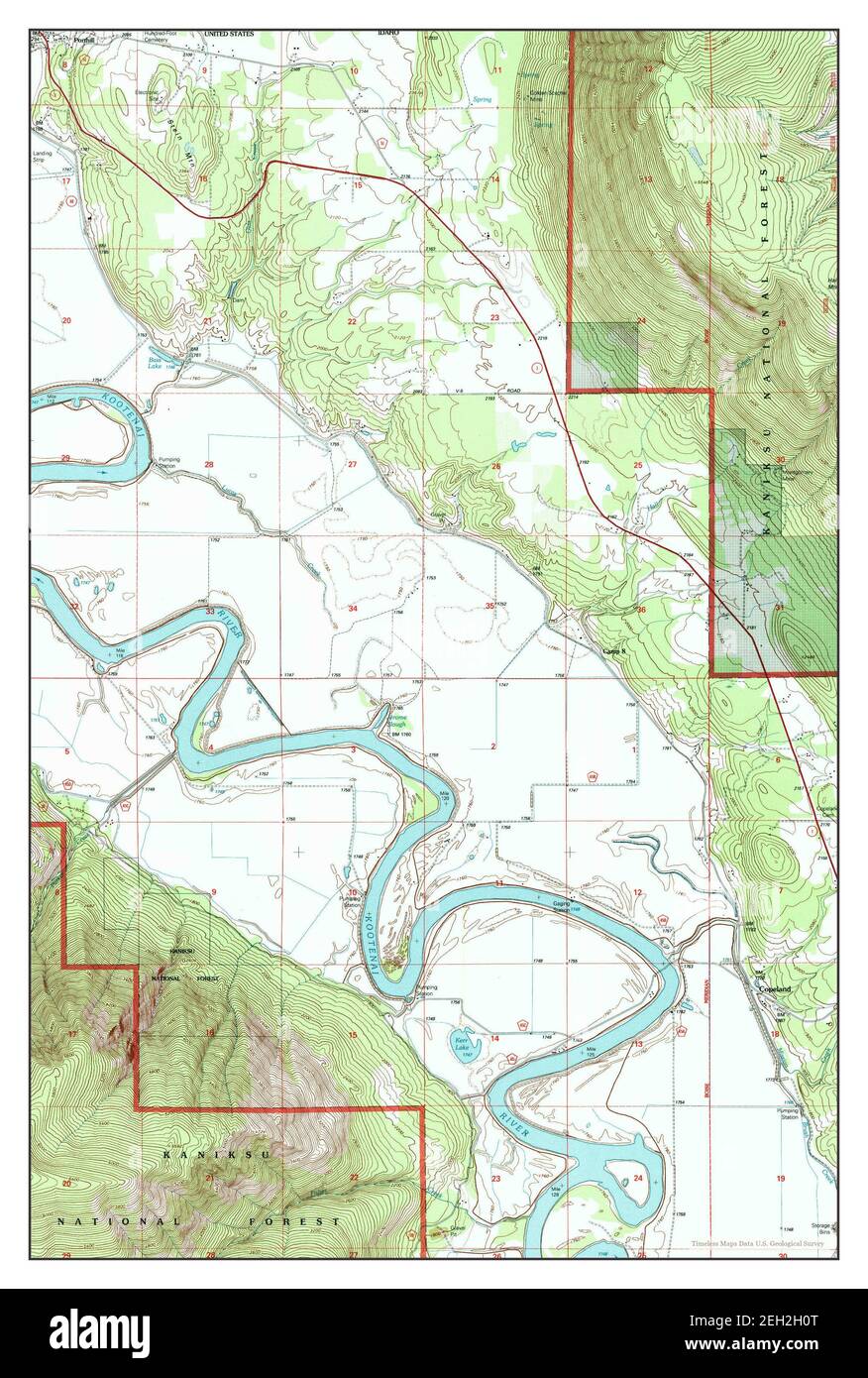 Copeland, Idaho, map 1996, 124000, United States of America by