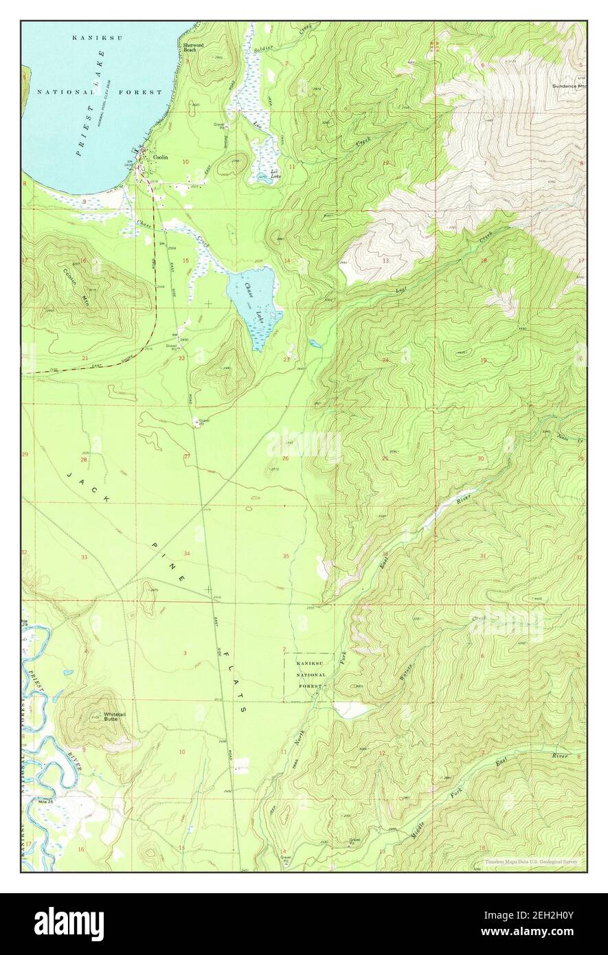 Coolin, Idaho, map 1967, 124000, United States of America by Timeless