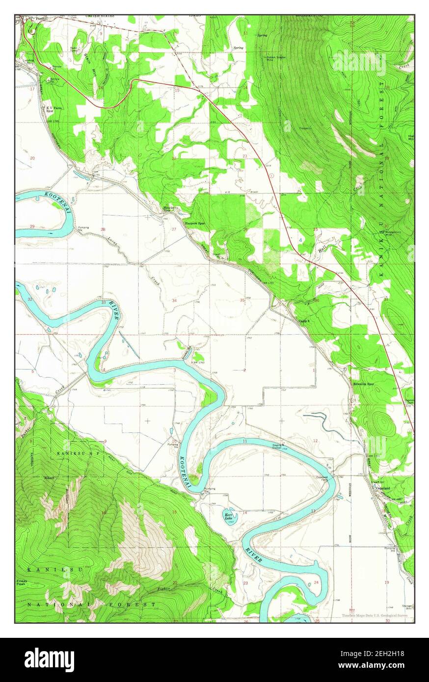 Copeland, Idaho, map 1965, 124000, United States of America by