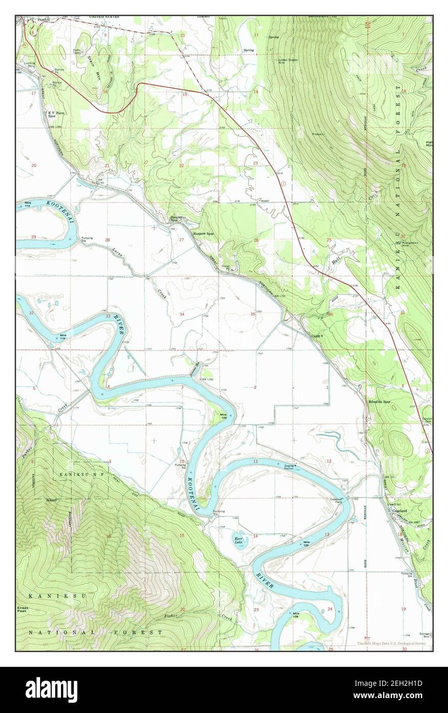 Copeland, Idaho, map 1965, 124000, United States of America by