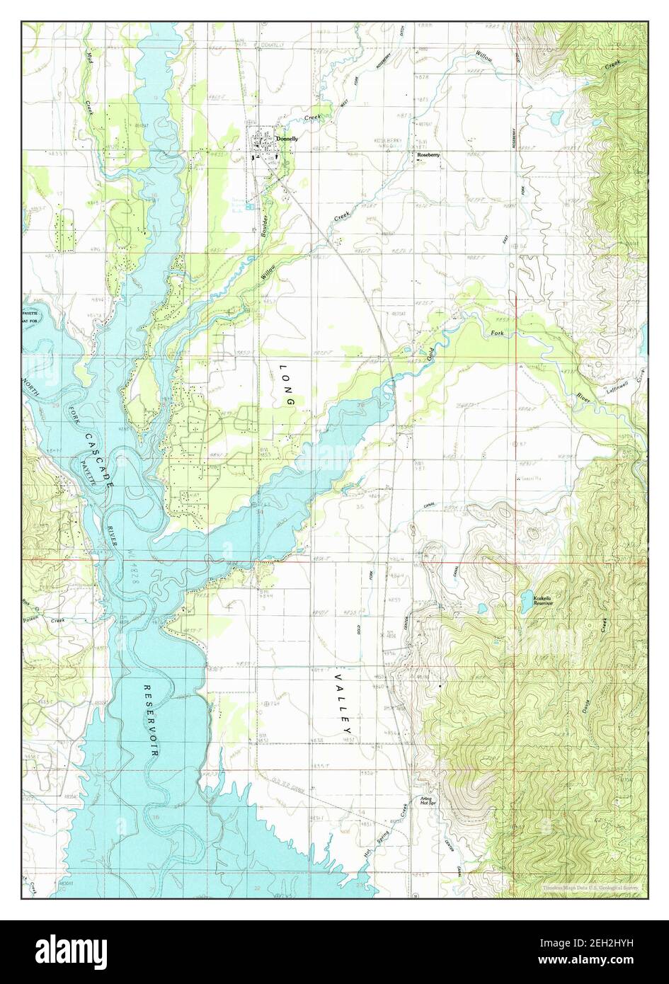 Donnelly, Idaho, map 1985, 124000, United States of America by
