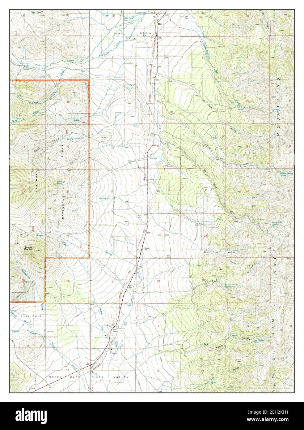 Elba, Idaho, map 2001, 1:24000, United States of America by Timeless Maps, data U.S. Geological Survey Stock Photo